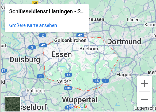 Karte von Velbert – Einsatzgebiet