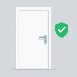 Türöffnung zugefallene Tür